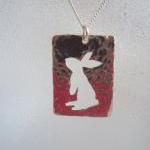 Silver Rabbit Pendant: A Curious Bunny Stands Up..