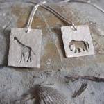 Silver Elephant Pendant: A Textured Sterling..