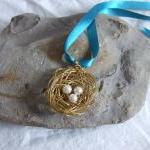 Brass Nest Pendant: A Cute Birds Nest Pendant Made..