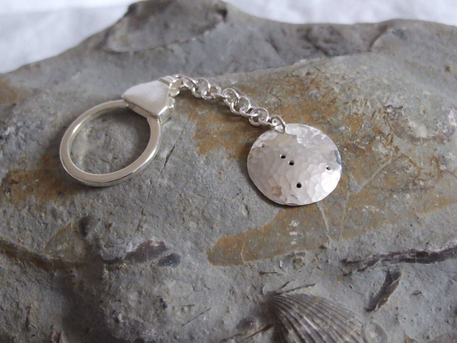 Silver Cancer Keyring: The Constellation Of Cancer On A Textured ...